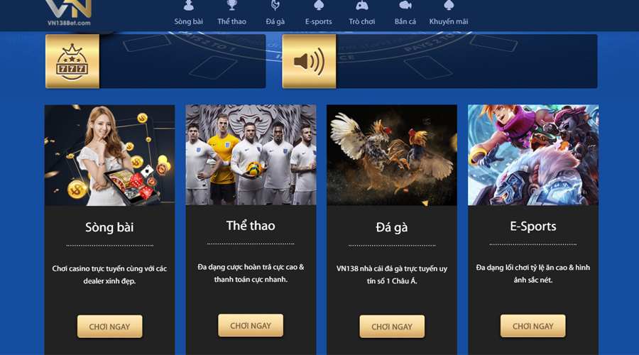 Đa dạng trò chơi cá cược tại nhà cái VN138