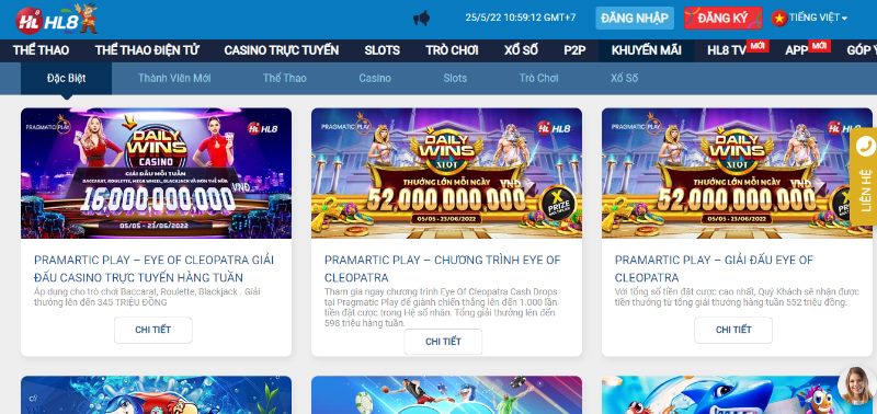 Nhà cái HL8 với cơn mưa khuyến mãi đổ bộ