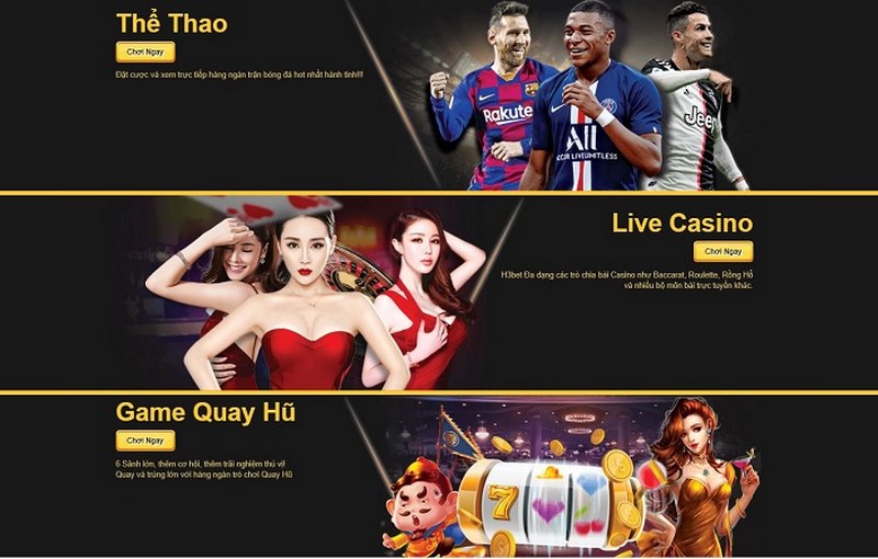 Giao diện khoa học và gần gũi với người chơi của nhà cái H3BET