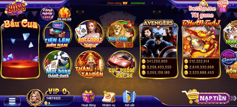 Trải nghiệm slot game đỉnh cao chỉ có tại Bossfun